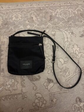 Marc Jacobs Black Nylon Crossbody Pouch with Adjustable Strap
